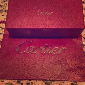 Cartier glasses bag and box